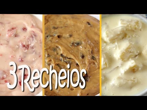 TRÊS RECEITAS SUPERPRÁTICAS DE RECHEIOS  PARA BOLOS