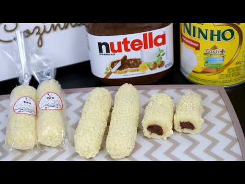 Receita TUBETES DE LEITE NINHO COM NUTELLA